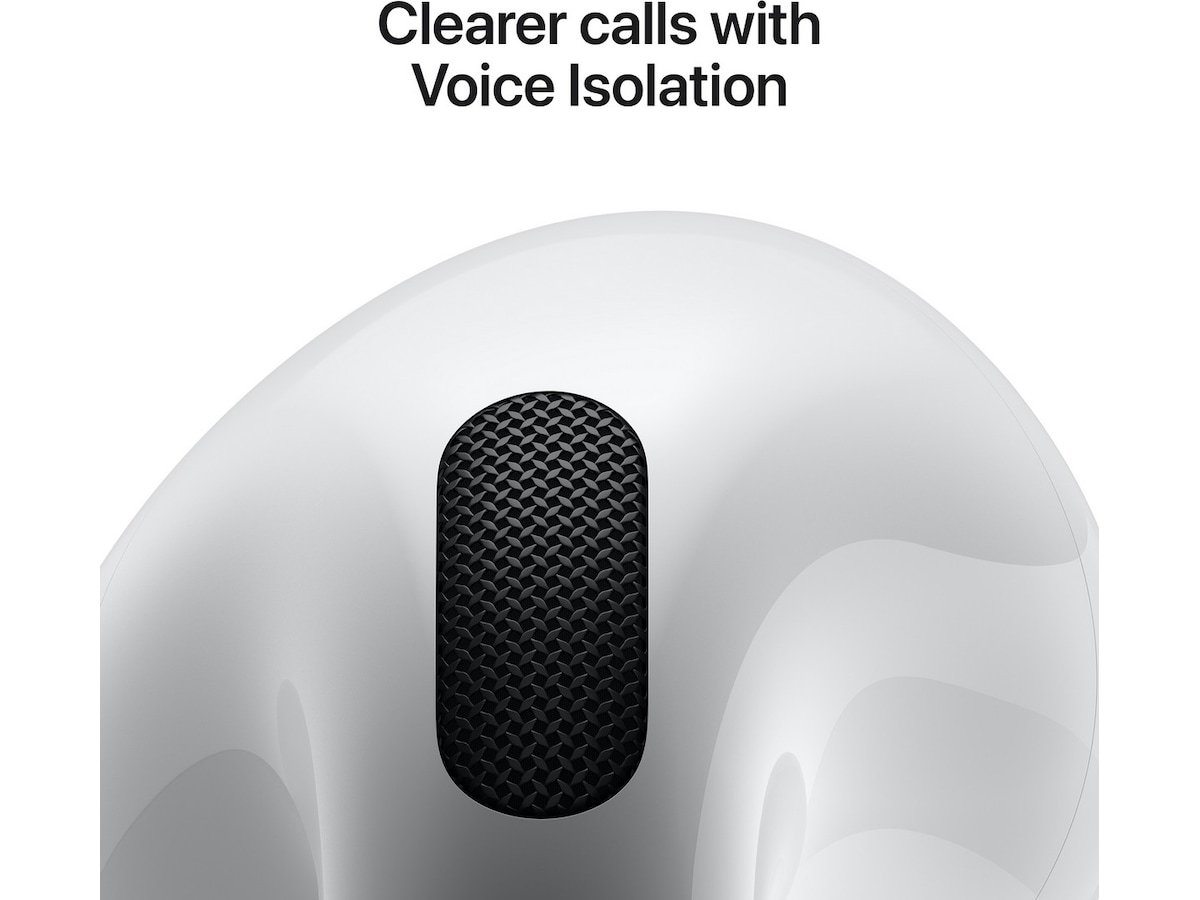 Apple AirPods 4 Aktiv brusreducering trådlösa hörlurar, In-ear (vit) In-ear hörlurar