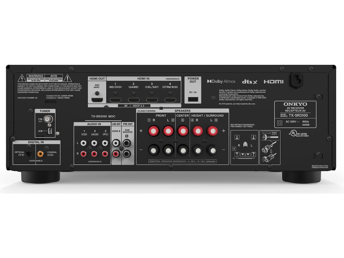 Onkyo TX-SR3100 AV-receiver Receiver