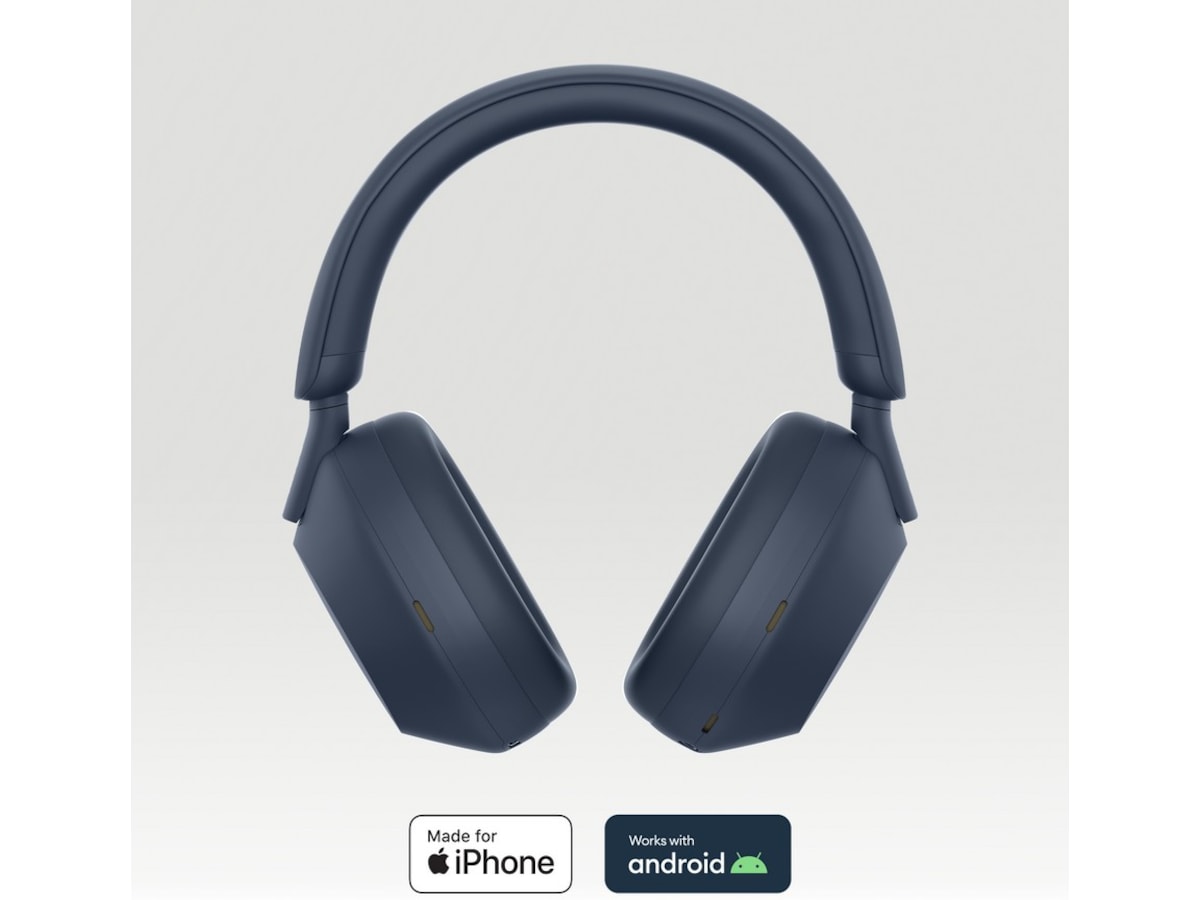 Sony WH-1000XM5 Trådlös hörlurar, Over-Ear (blå) Hörlurar