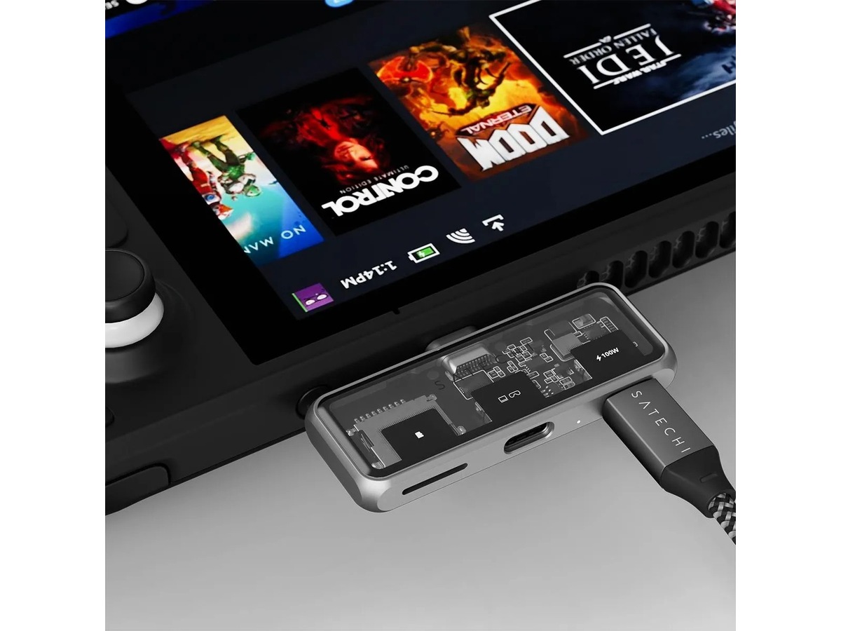 Satechi Mobile XR USB-C Hub (rymdgrå) Dockningsstation och USB-hub