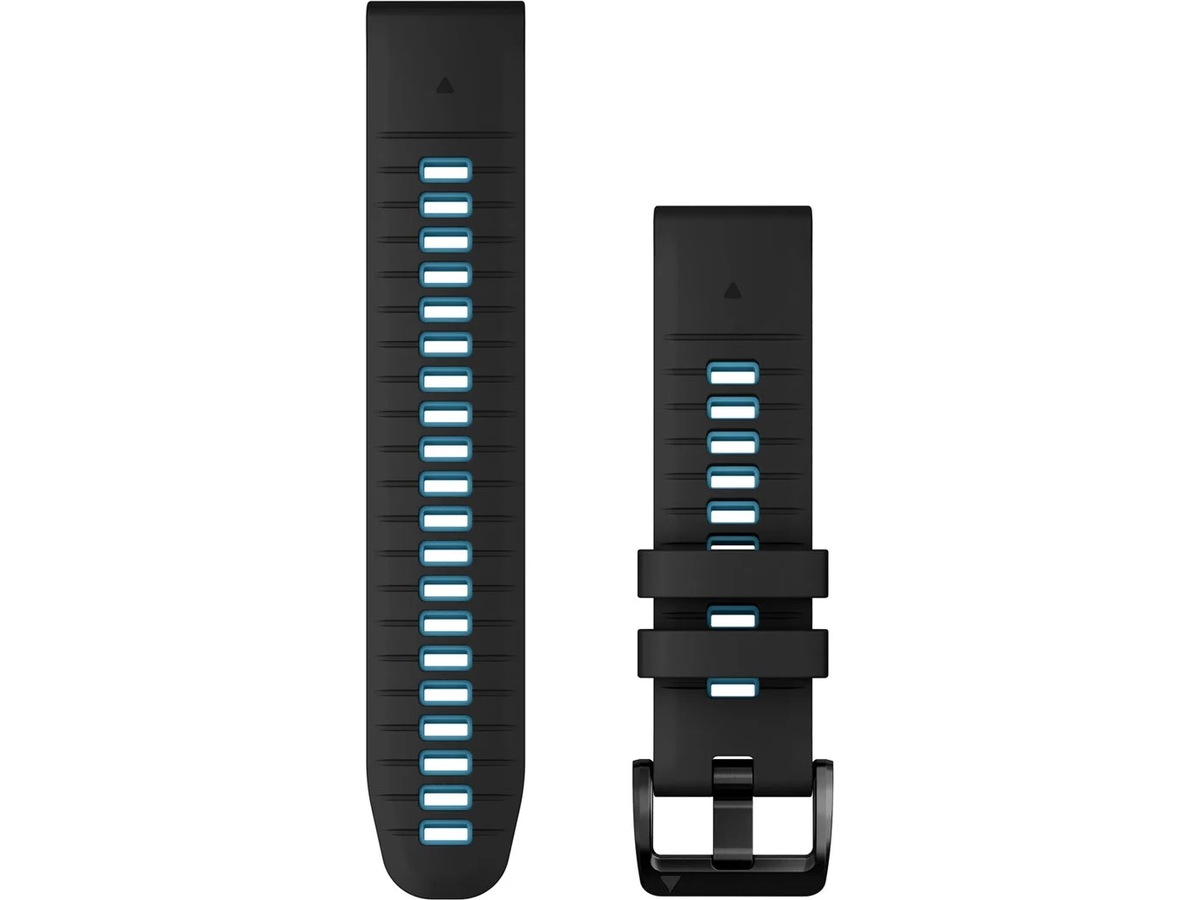 Garmin QuickFit Silikonarmband 22mm (svart/cirrusblå) Armband