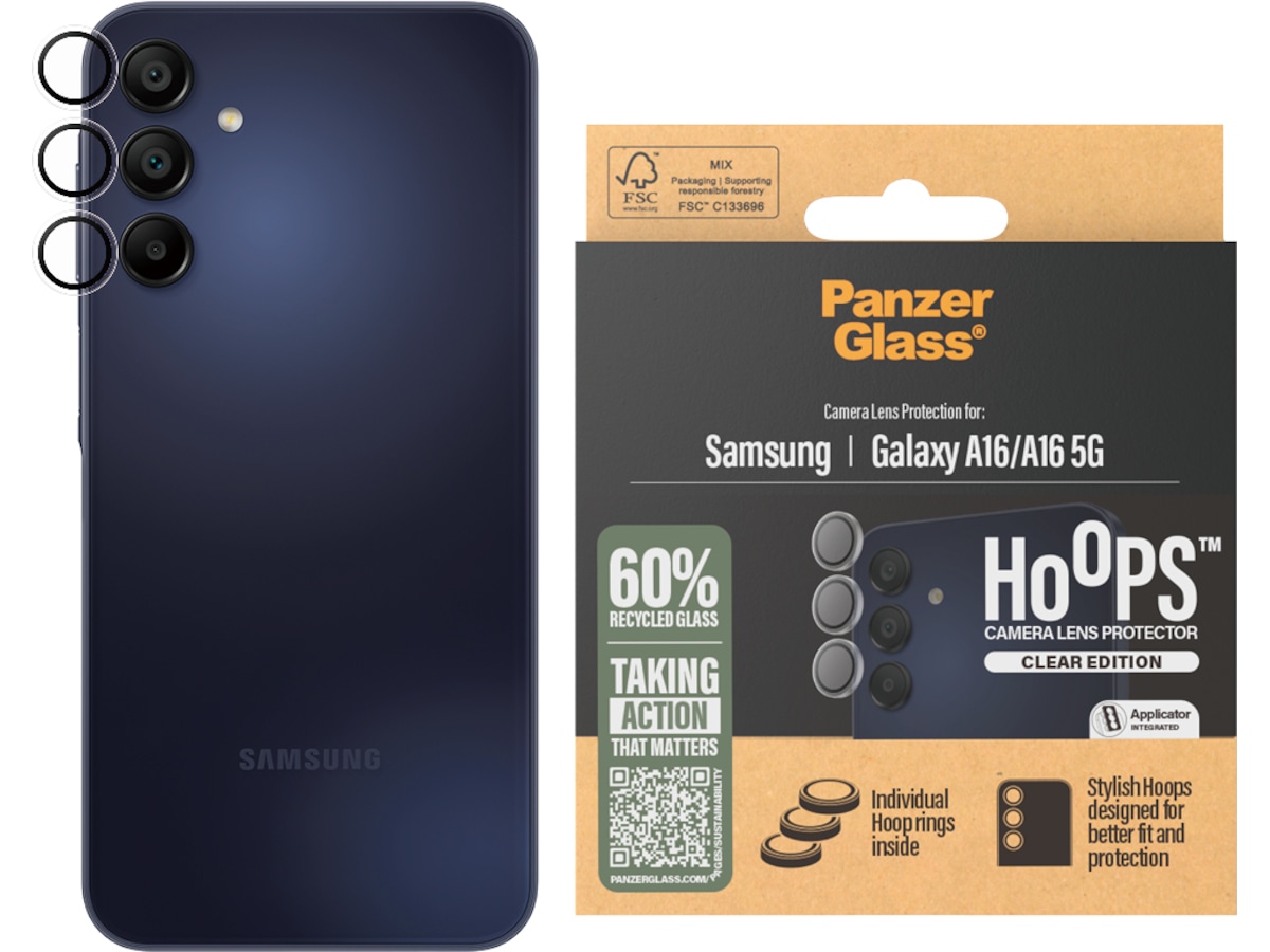 PanzerGlass Galaxy A16/A16 5G Hoops Linsskydd (transparent) Skärmskydd mobiltelefon