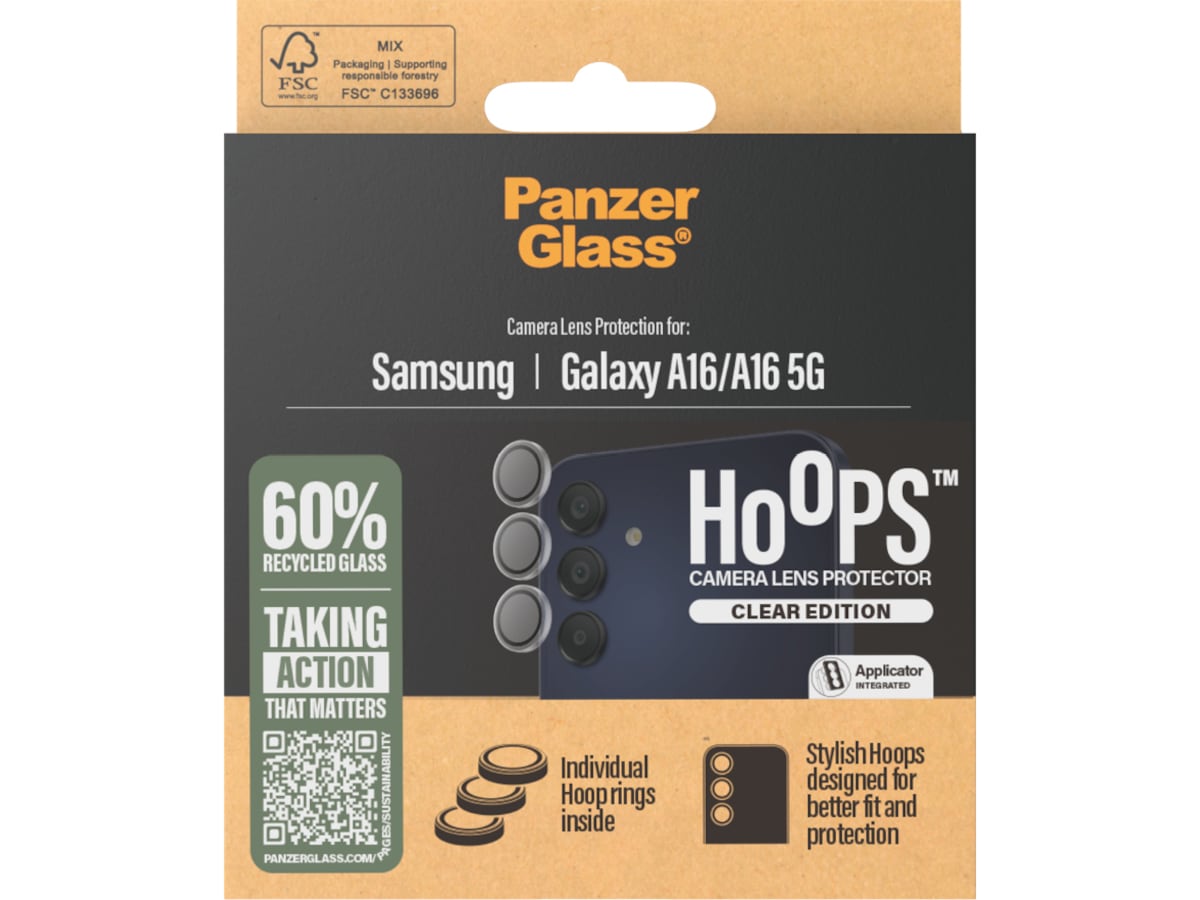 PanzerGlass Galaxy A16/A16 5G Hoops Linsskydd (transparent) Skärmskydd mobiltelefon