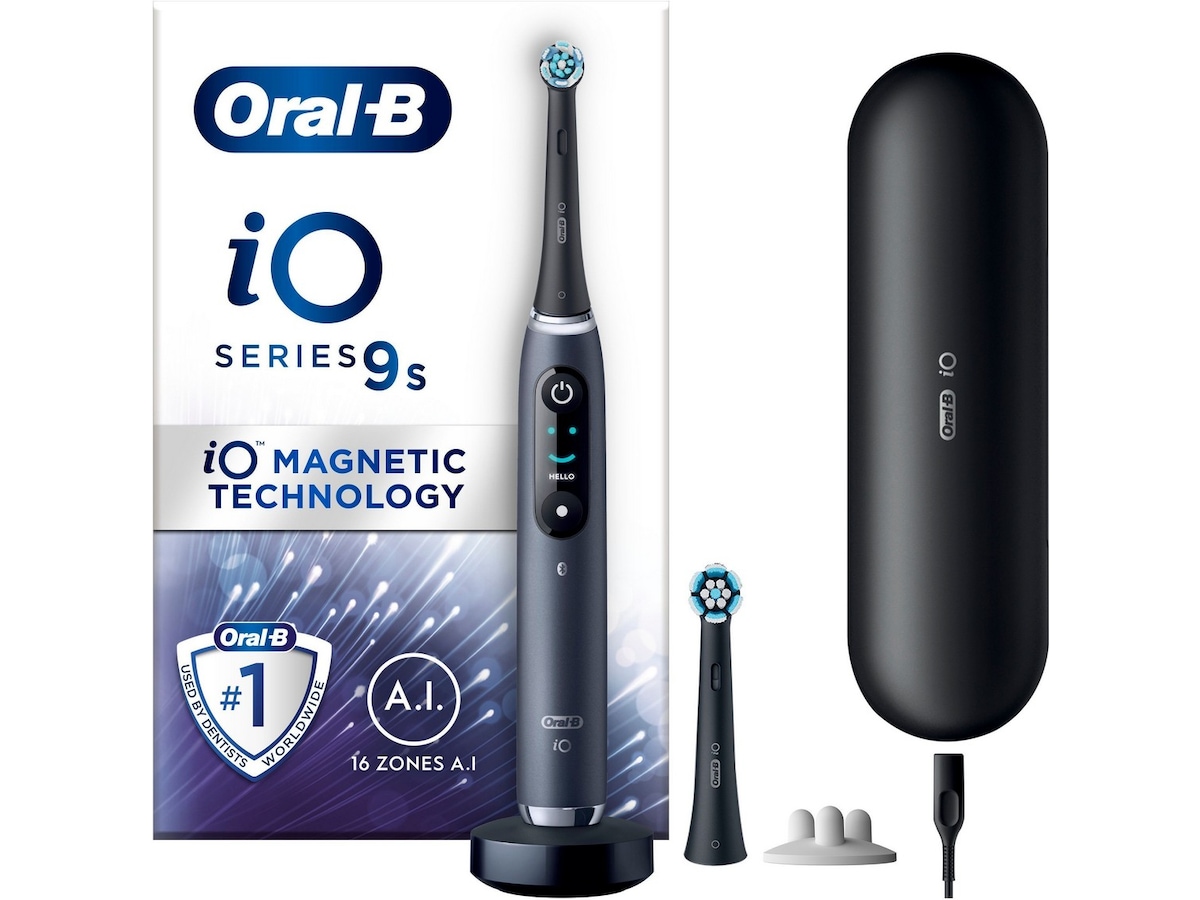 Oral-B iO 9 elektrisk tandborste (svart) -B-Grade Demo träning & hälsa