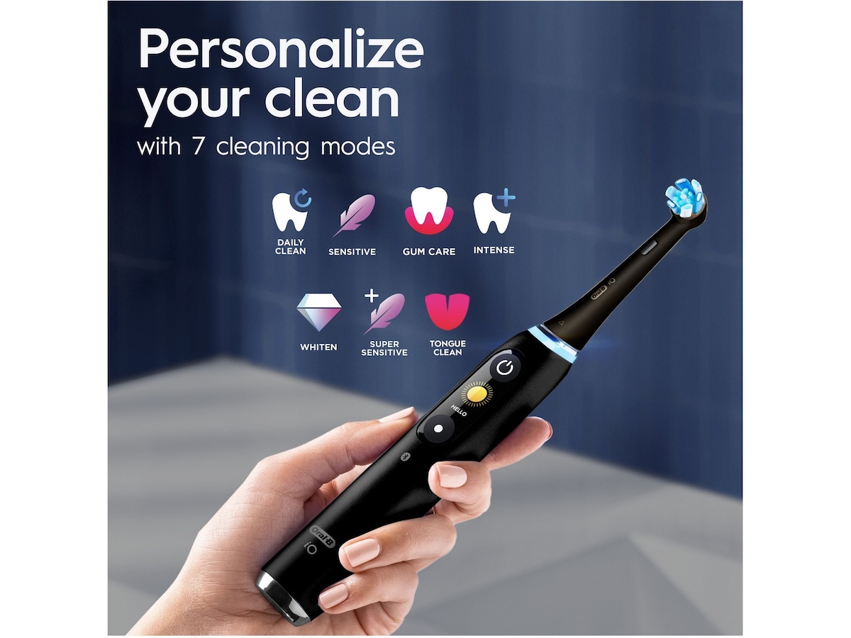 Oral-B iO 9 elektrisk tandborste (svart) -B-Grade Demo träning & hälsa