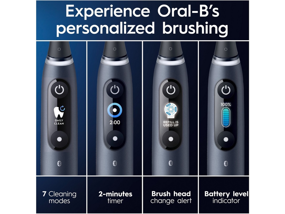 Oral-B iO 9 elektrisk tandborste (svart) -B-Grade Demo träning & hälsa