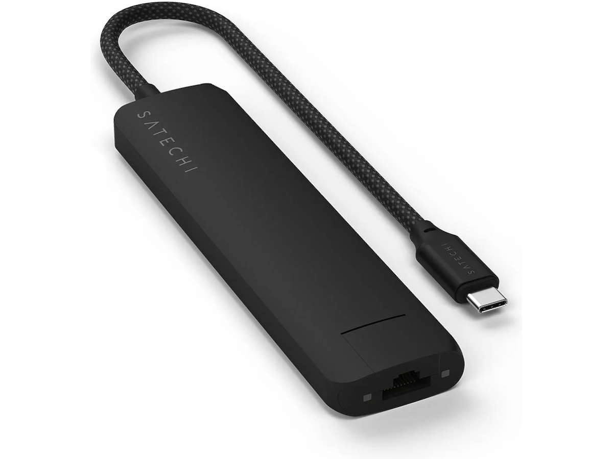 Satechi 7-i-1 Slim Multiport docking (svart) Dockningsstation och USB-hub