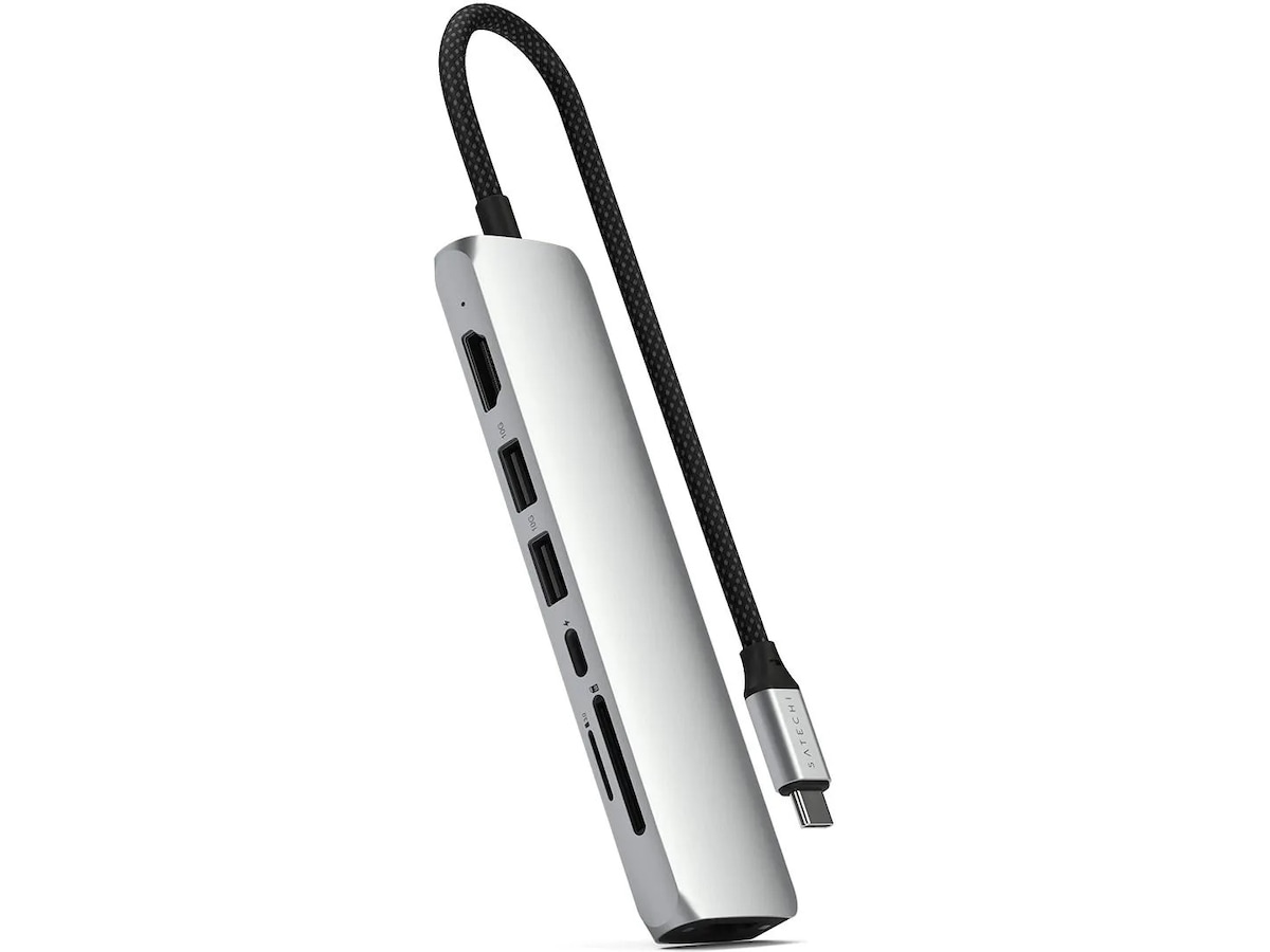 Satechi 7-i-1 Slim Multiport docking (silver) Dockningsstation och USB-hub