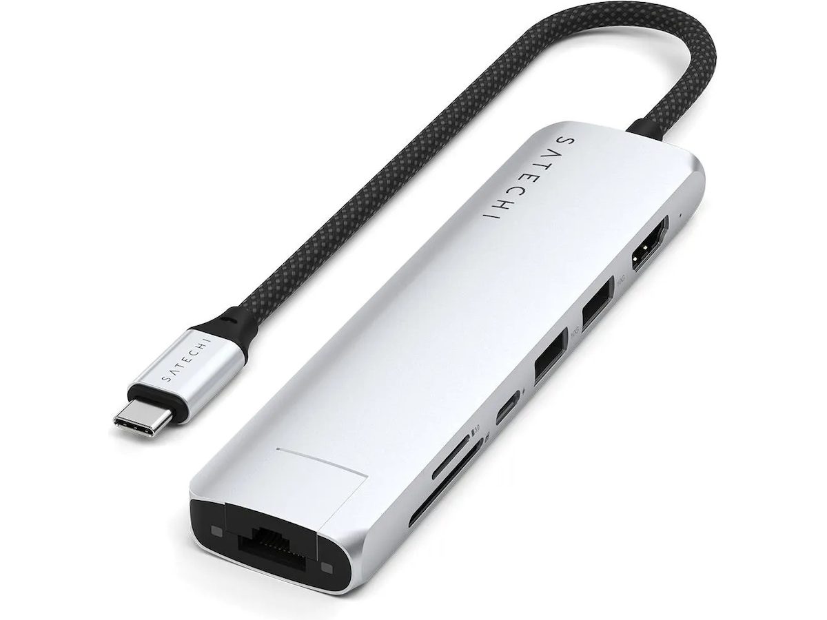 Satechi 7-i-1 Slim Multiport docking (silver) Dockningsstation och USB-hub
