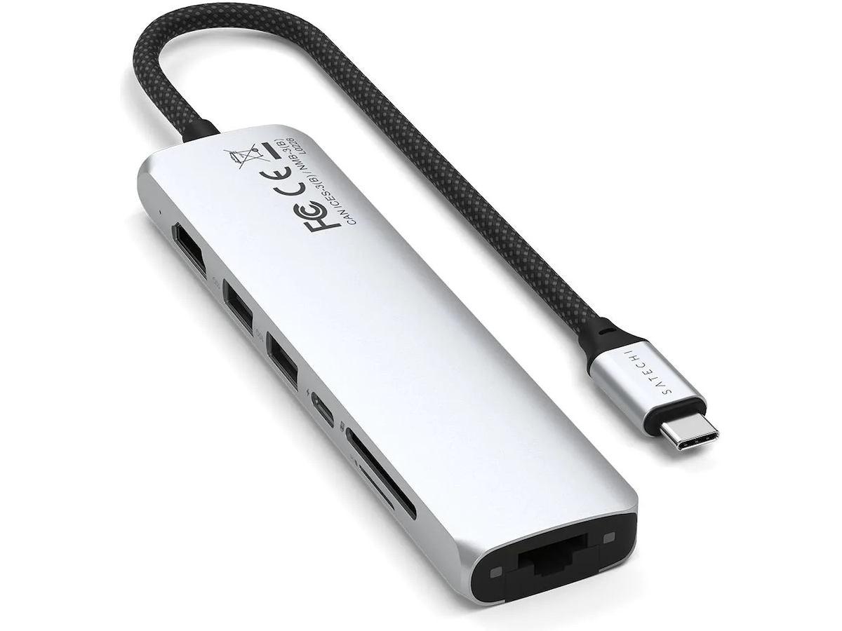 Satechi 7-i-1 Slim Multiport docking (silver) Dockningsstation och USB-hub