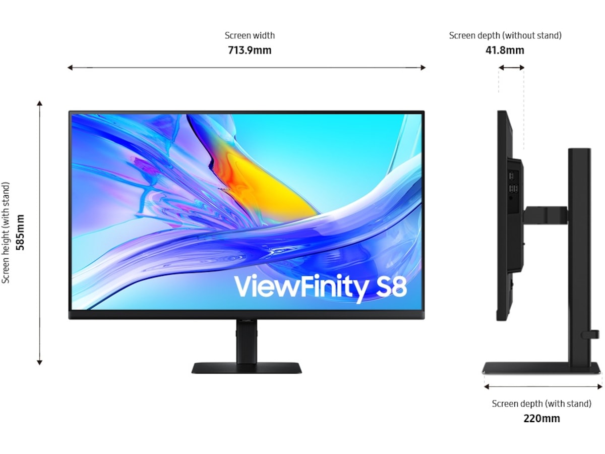 Samsung 32" ViewFinity S8 4K skärm S32D800 Bildskärmar