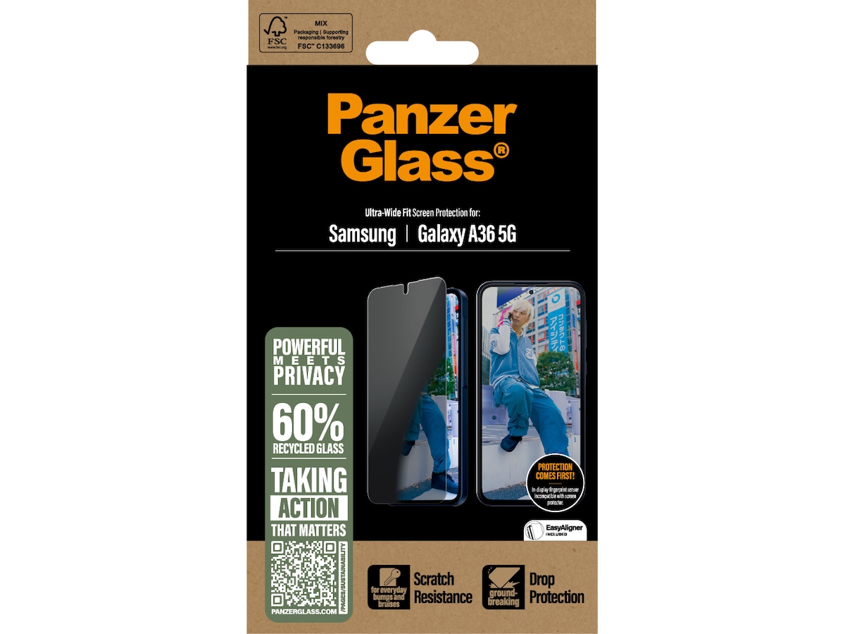 PanzerGlass Galaxy A36 5G Privacy skärmskydd Skärmskydd mobiltelefon