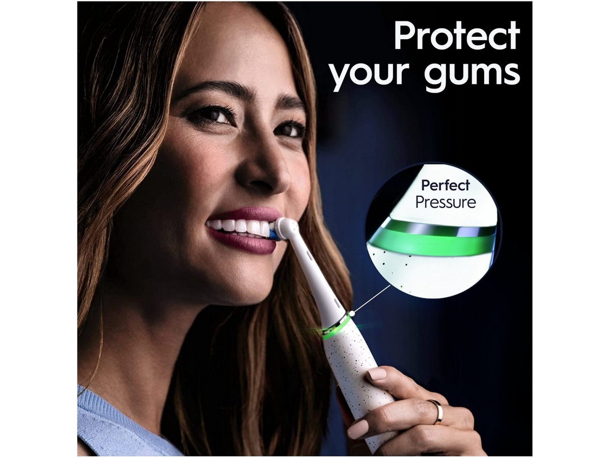 Oral-B iO 10 elektrisk tandborste (stjärndamm vit) -B-Grade Demo träning & hälsa