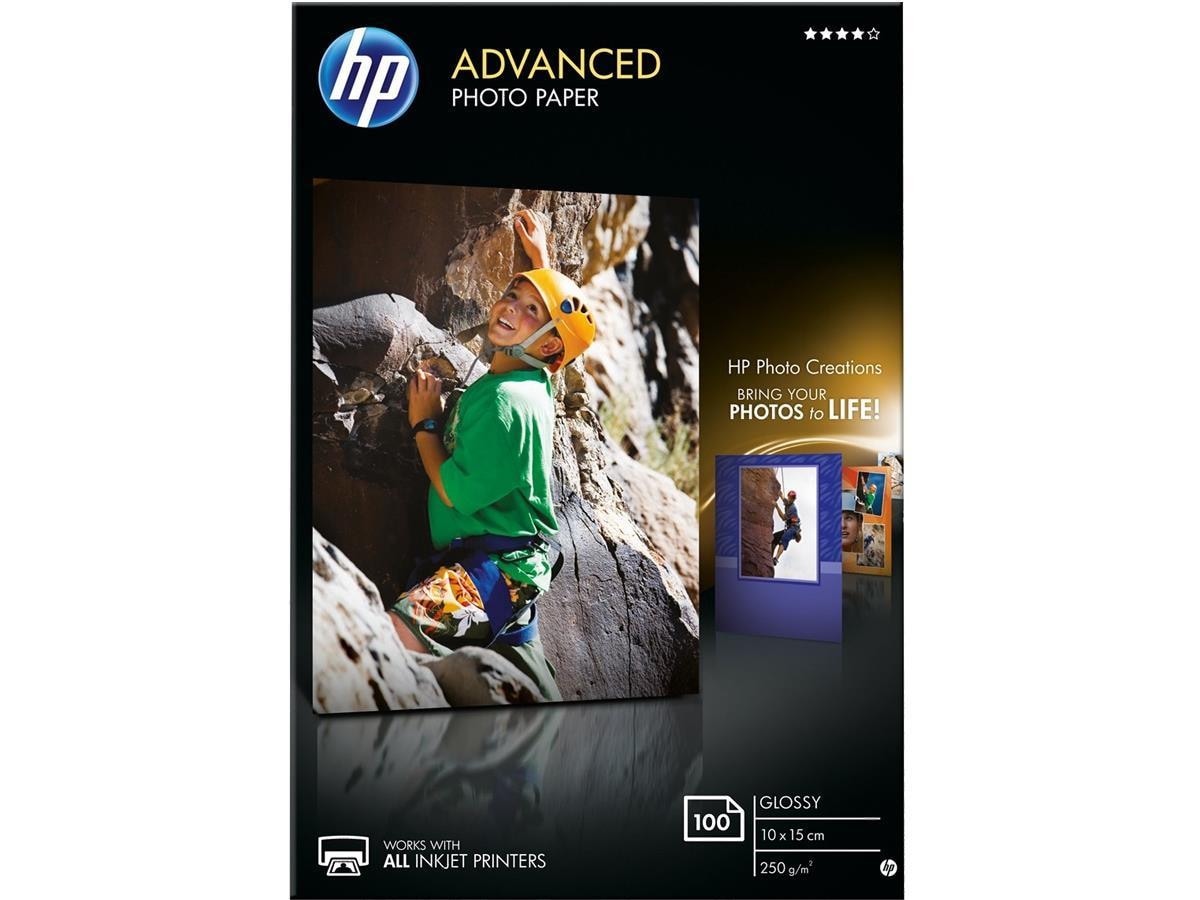 HP Advanced Glossy Photo Paper 10x15cm Papper