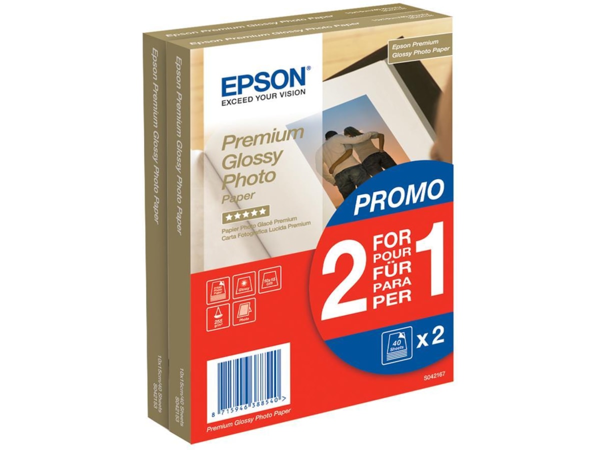 Epson Premium Glossy Photo Paper 10x15cm Papper