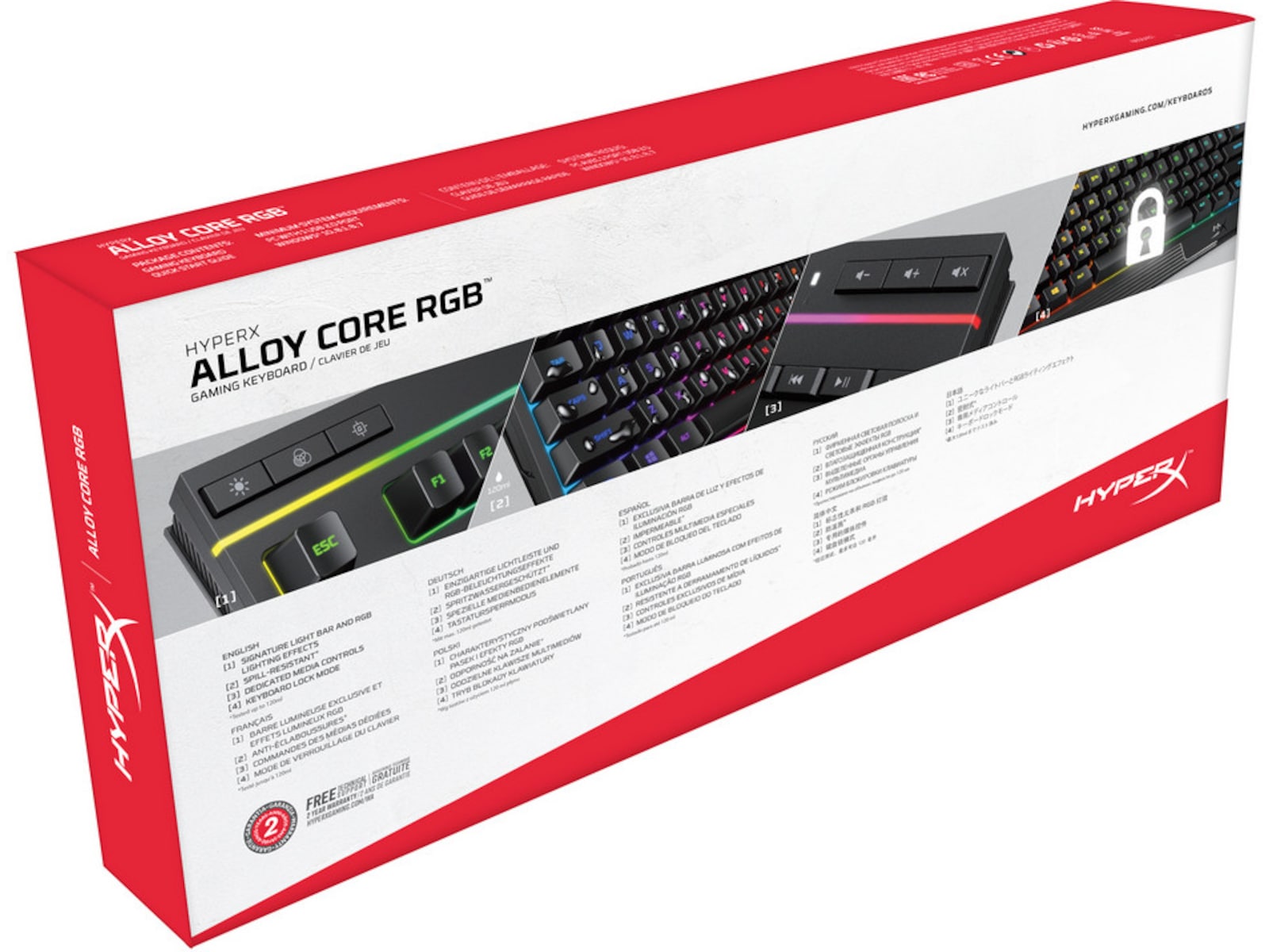 HyperX Alloy Core RGB Gamingtangentbord (svart) Gamingtangentbord