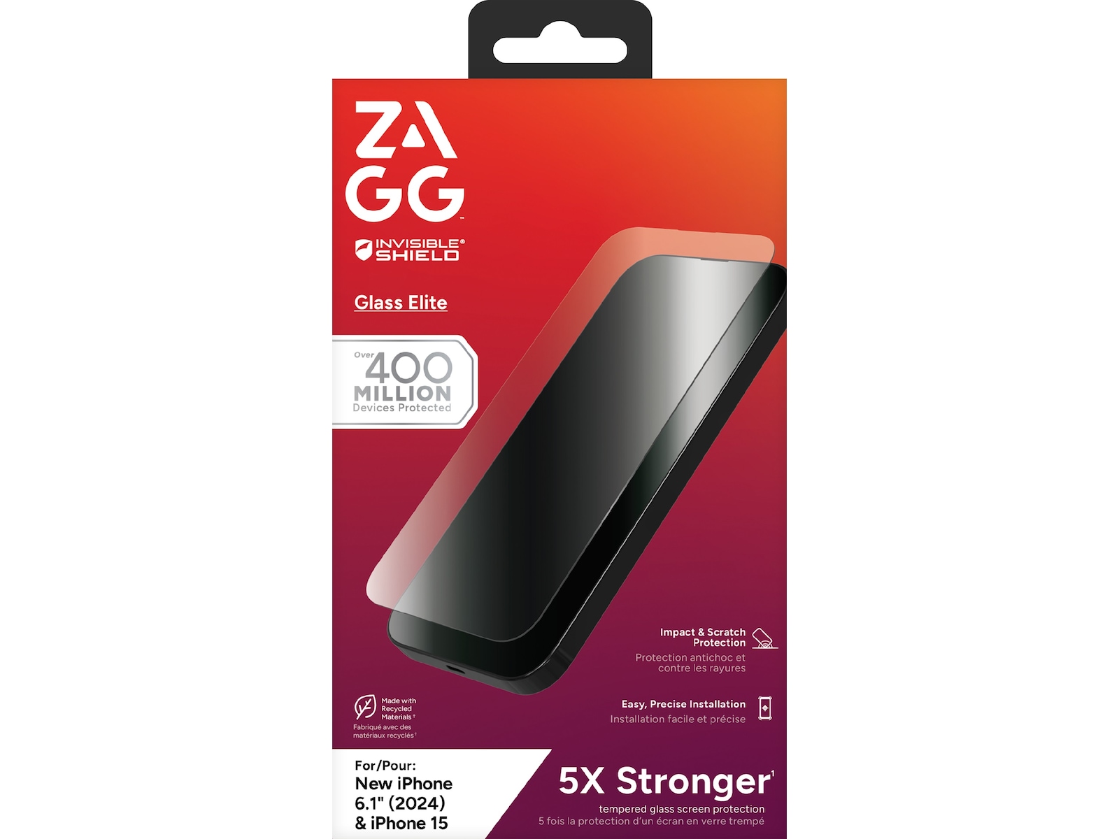 InvisibleShield Glass Elite iPhone 16/15 Skärmskydd Skärmskydd mobiltelefon