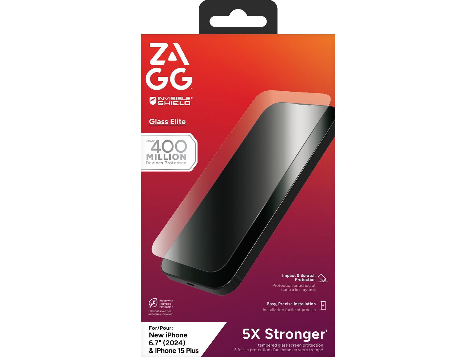 InvisibleShield Glass Elite iPhone 16 Plus / 15 Plus Skärmskydd Skärmskydd mobiltelefon