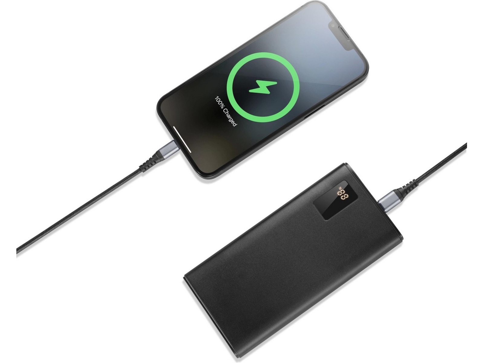 Andersson flätad USB-C till Lightning-kabel 3m (svart) USB-kablar