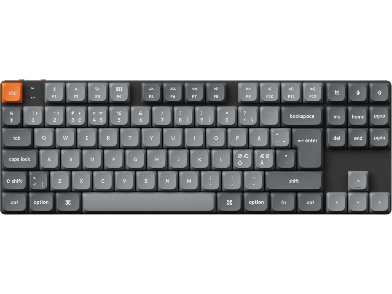 Keychron K1 MAX QMK/VIA Gateron Brown trådlöst gamingtangentbord Gamingtangentbord