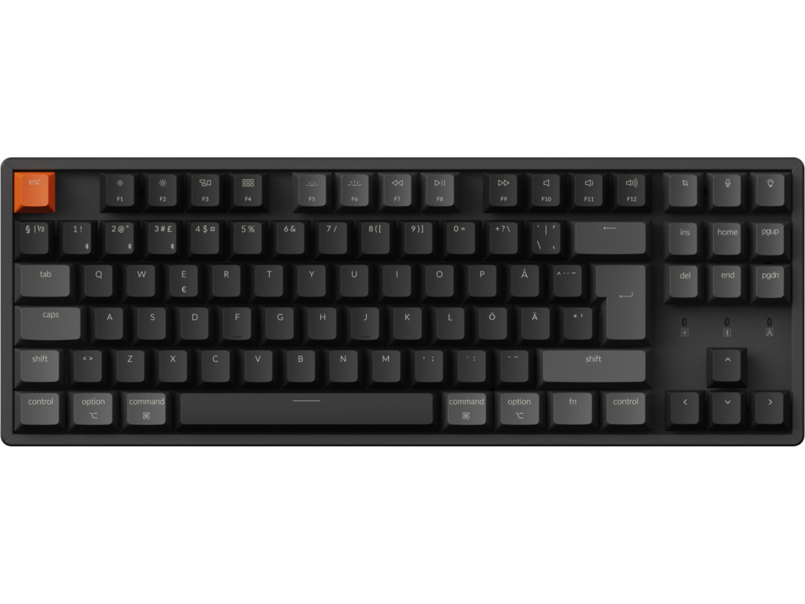 Keychron K8 V2 RGB Aluminium Hot Swap QMK Super Red trådlös tangentbord Gamingtangentbord