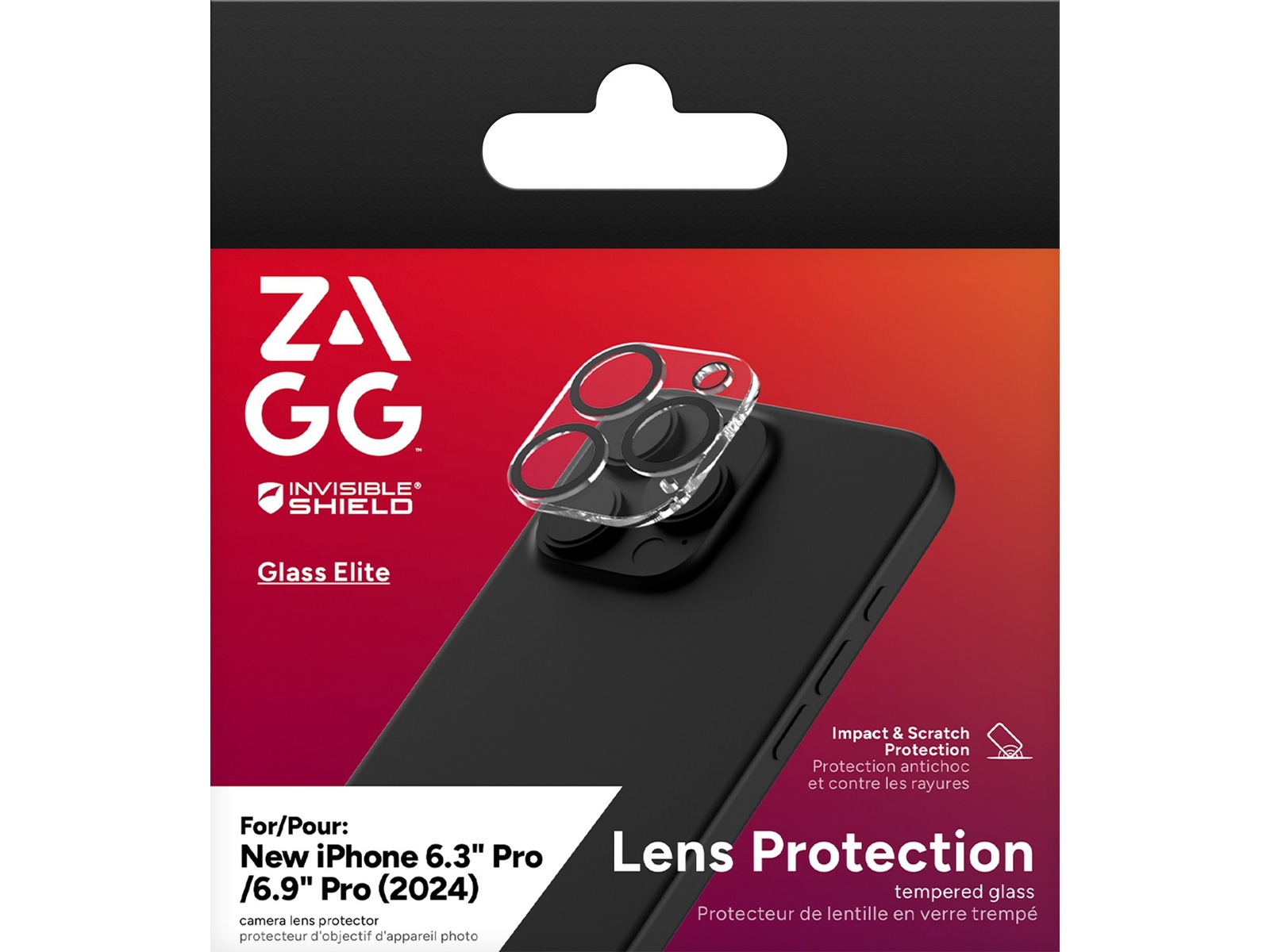 InvisibleShield Elite iPhone 16 Pro/16 Pro Max Linsskydd Skärmskydd mobiltelefon