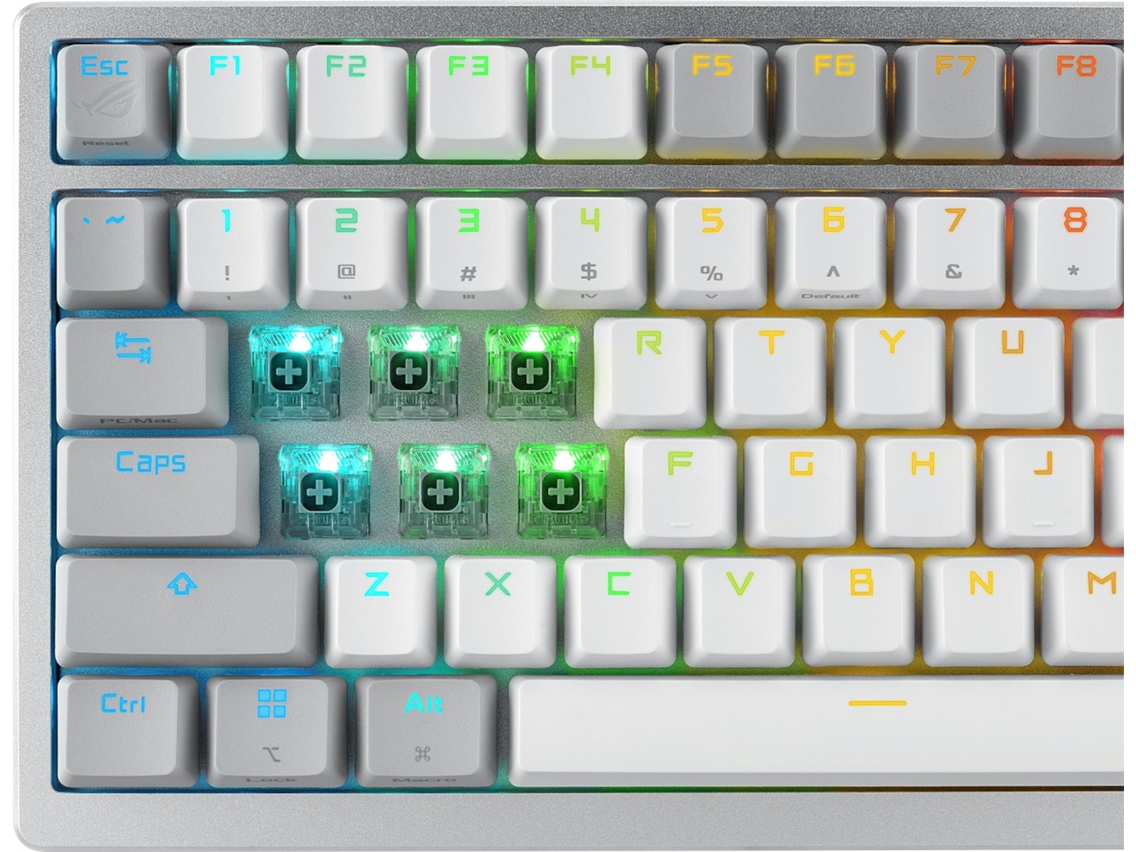 ASUS ROG Azoth Trådlöst DIY Gamingtangentbord (vit) Gamingtangentbord