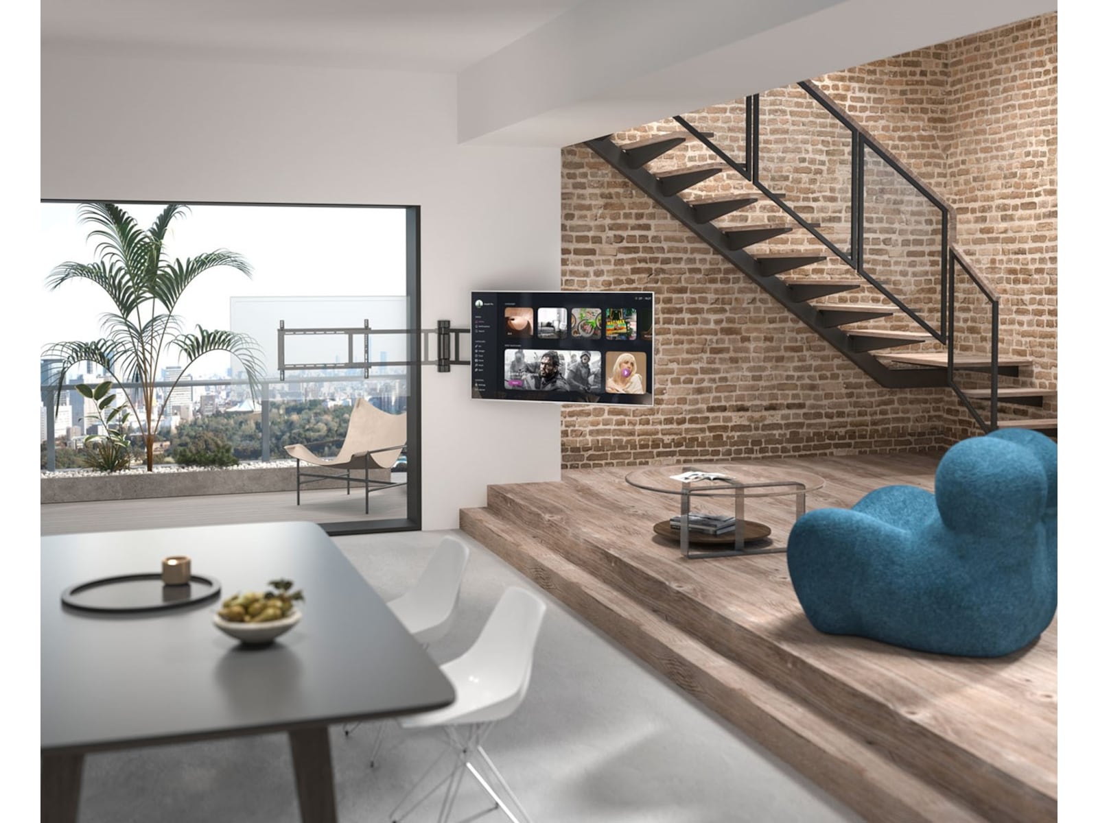 Loeffen LFTM8000 motoriserat väggfäste för TV 32–75" Väggfäste & TV-stativ