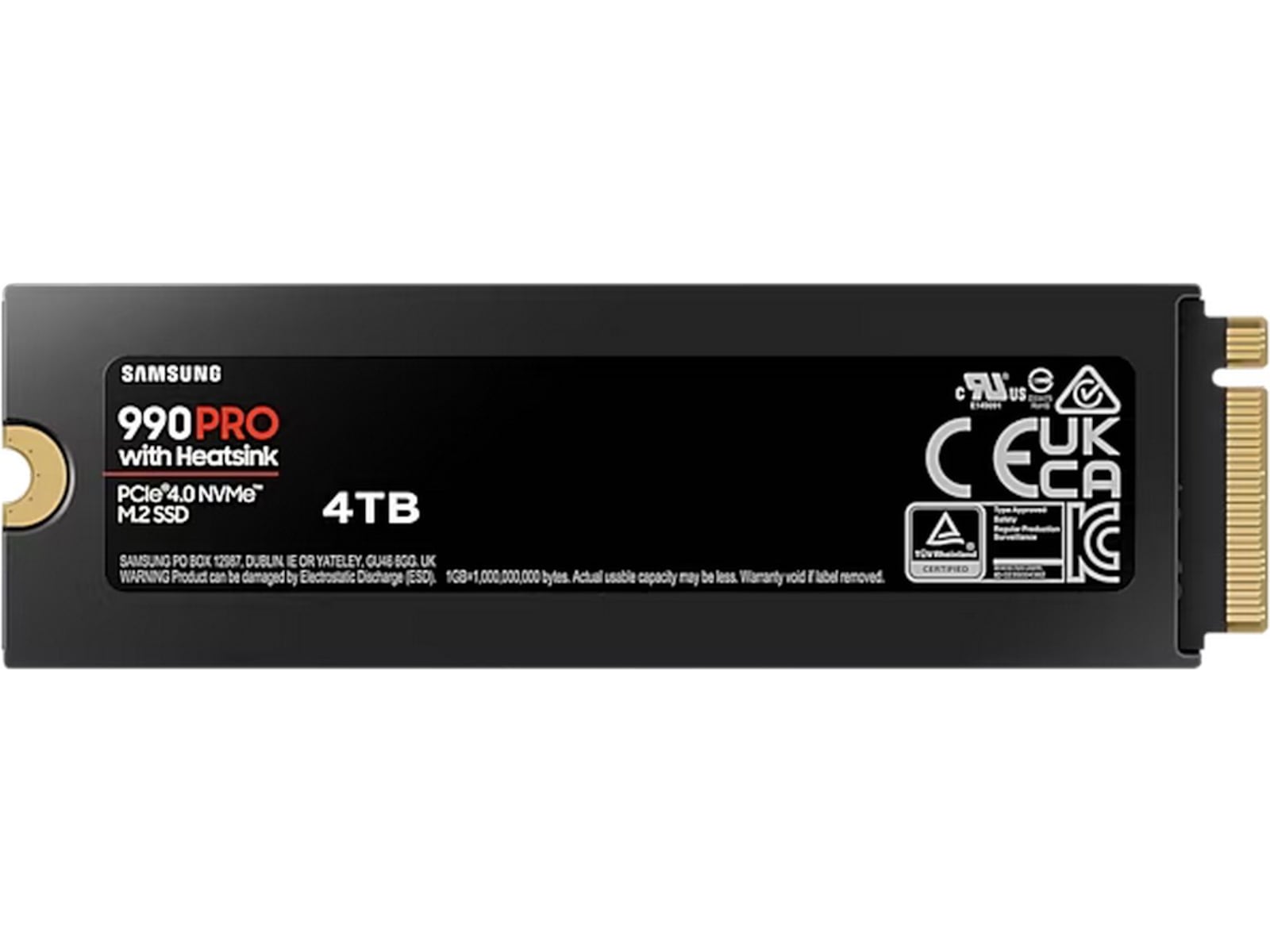 Samsung 990 PRO NVMe M.2 SSD Heatsink 4TB SSD M.2