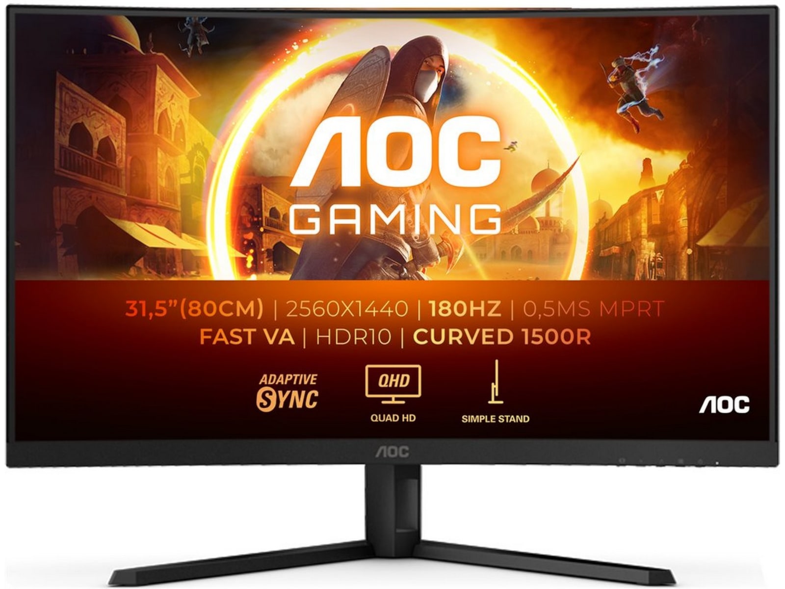 AOC 32" curved gamingskärm CQ32G4VE Gamingskärmar