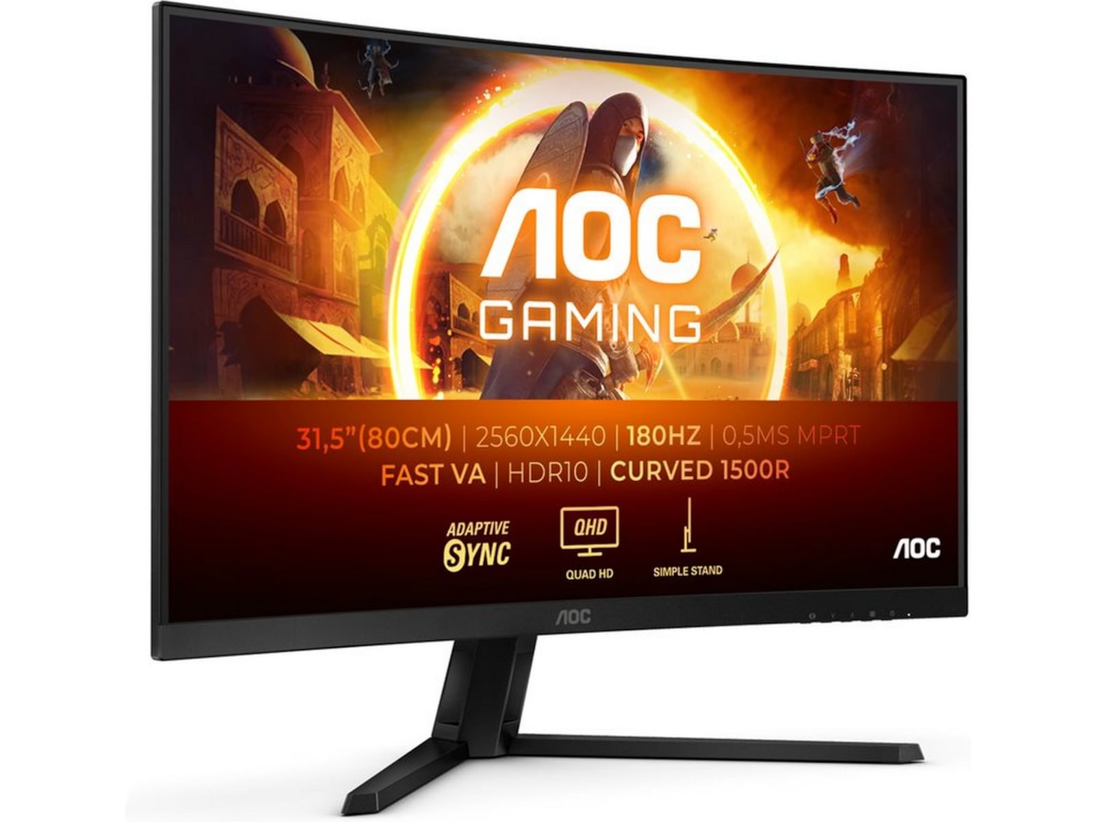 AOC 32" curved gamingskärm CQ32G4VE Gamingskärmar