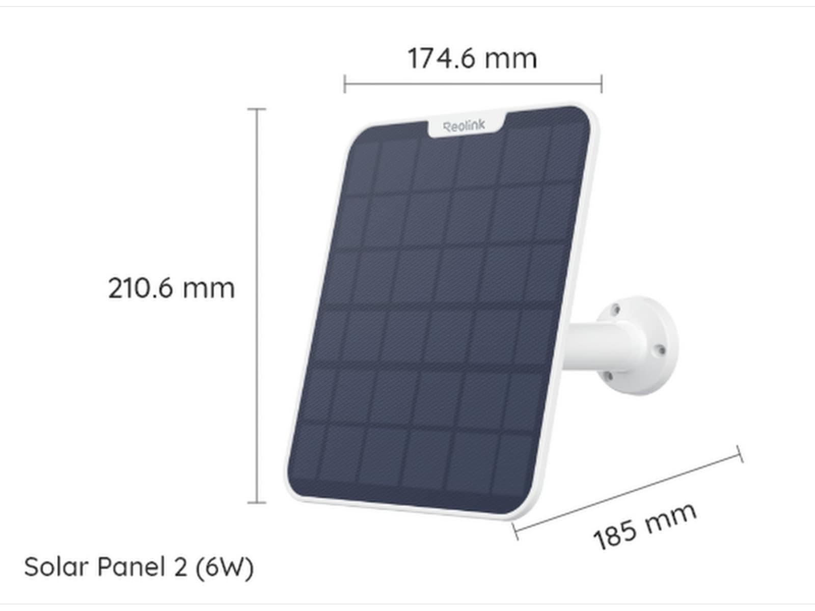 Reolink Solpanel 2 6W (vit) Tillbehör till övervakningskameror