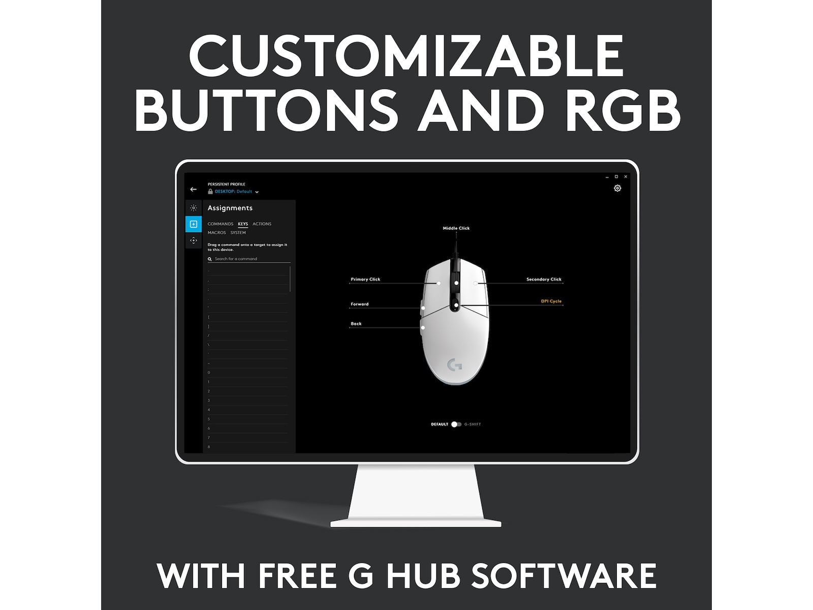 Logitech G203 Lightsync Gamingmus (svart) Gamingmus