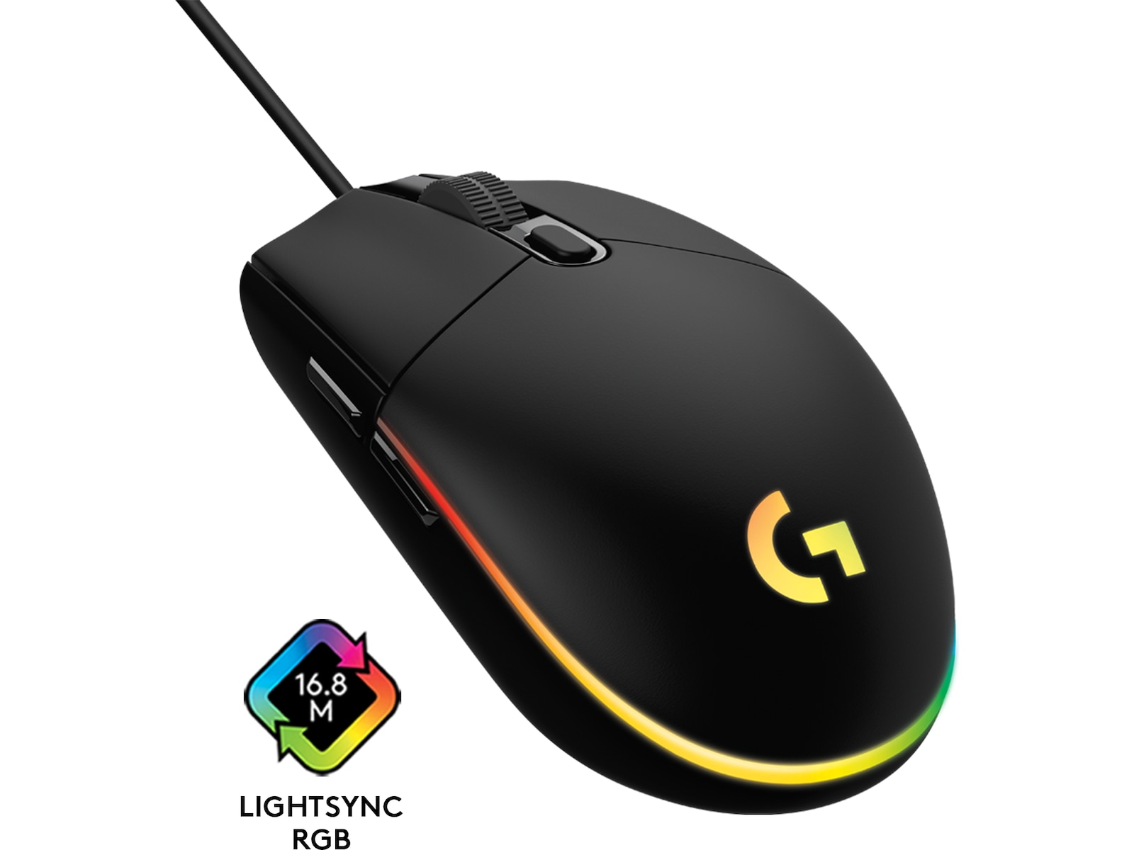 Logitech G203 Lightsync Gamingmus (svart) Gamingmus