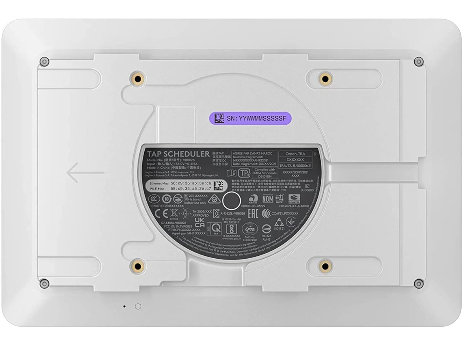 Logitech TAP Scheduler (vit) Videokonferens