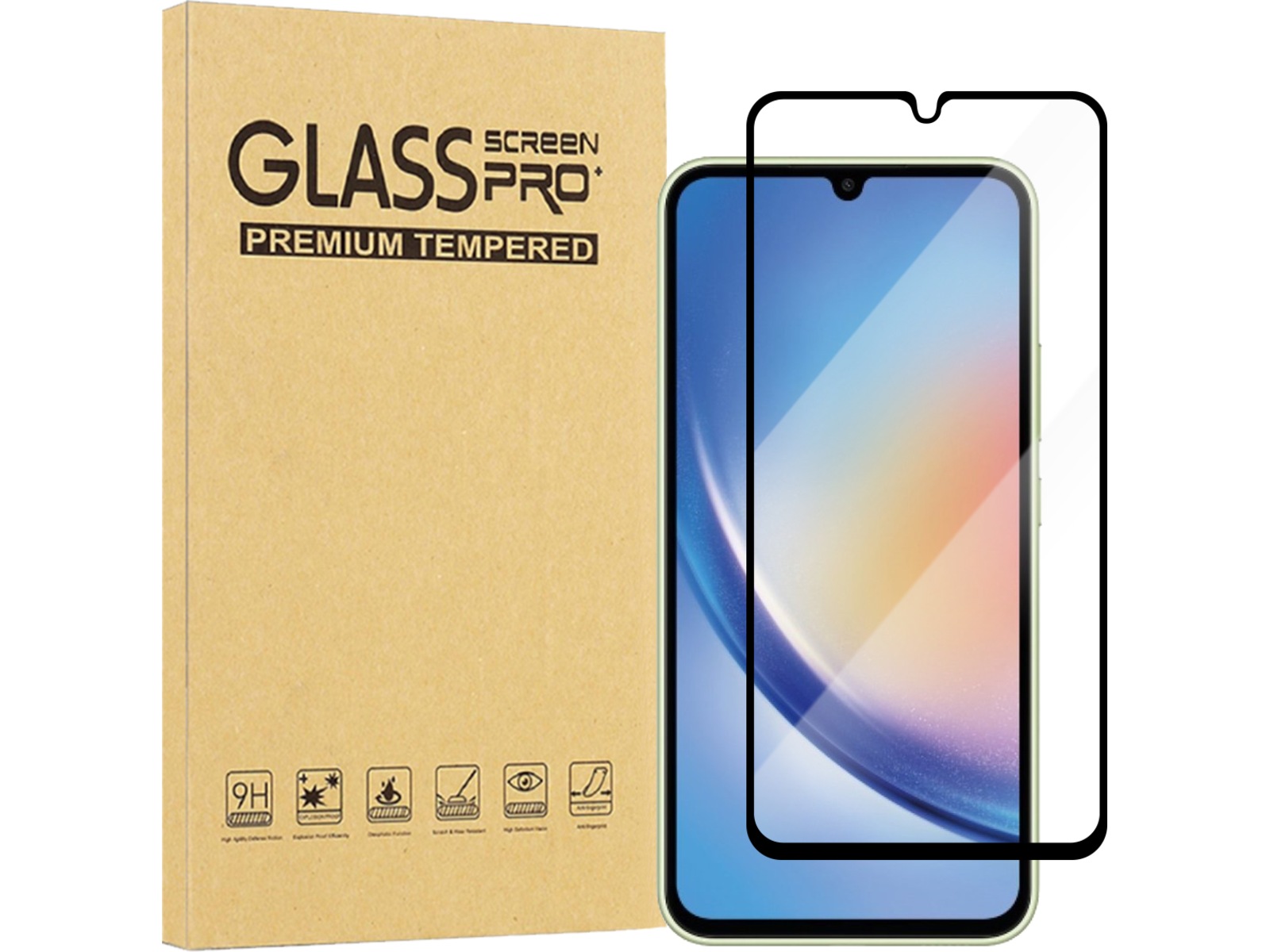 iiglo Galaxy A34 5G Skärmskydd Skärmskydd mobiltelefon