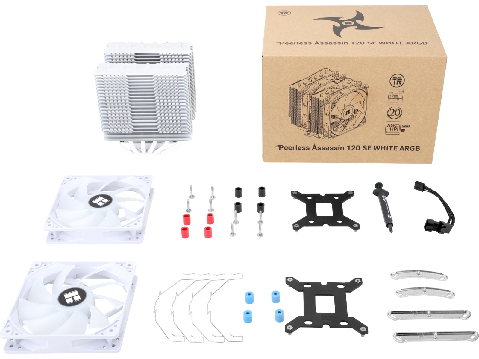 Thermalright Peerless Assasin 120 SE ARGB Kylare (vit) CPU - Luftkylning