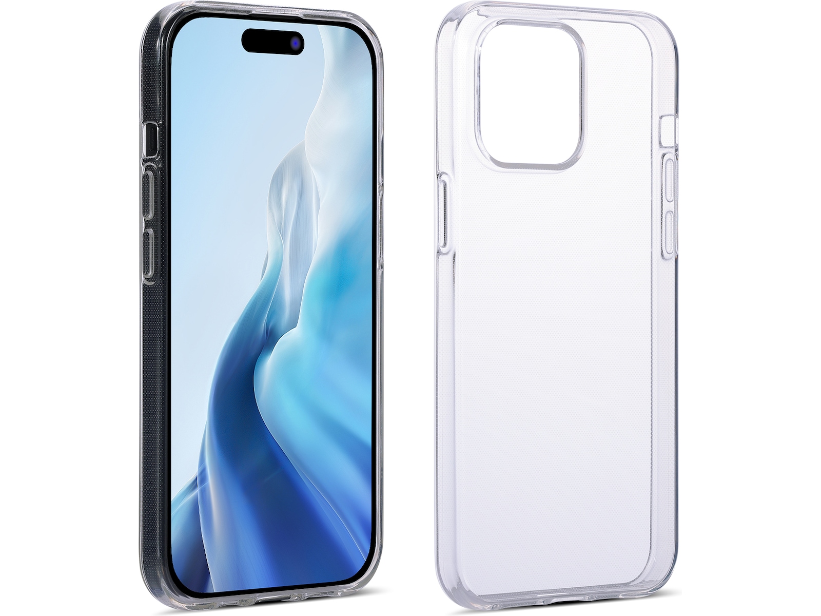 iiglo iPhone 15 Pro Max Silikonskydd (transparent) Mobilskal