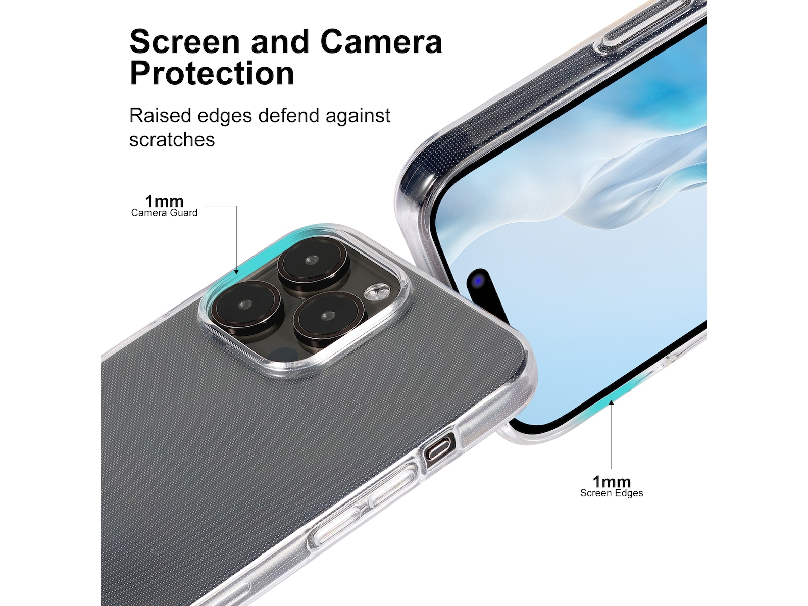 iiglo iPhone 15 Pro Max Silikonskydd (transparent) Mobilskal