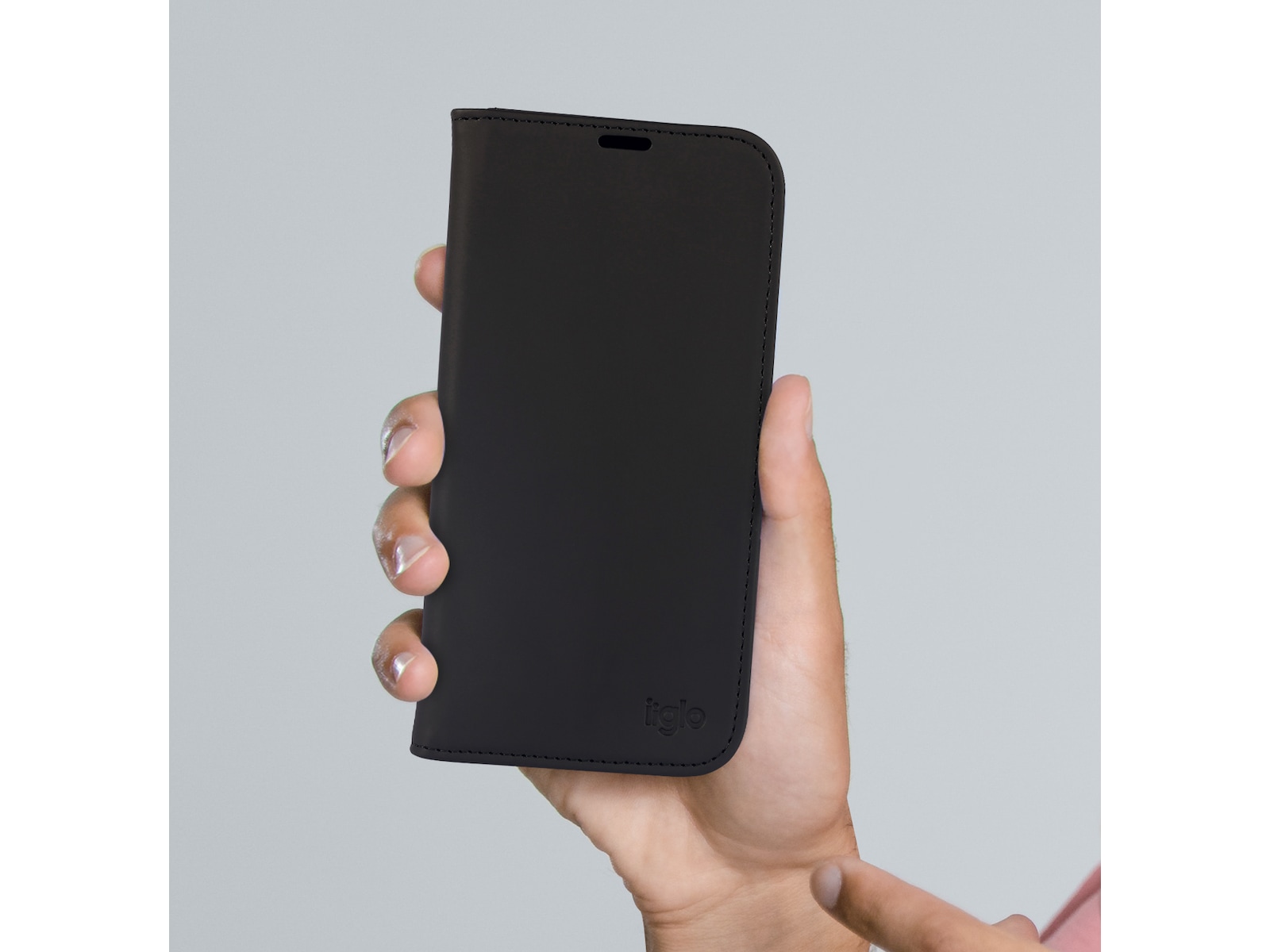 iiglo iPhone 15 Plus Plånboksfodral (svart) Mobilskal