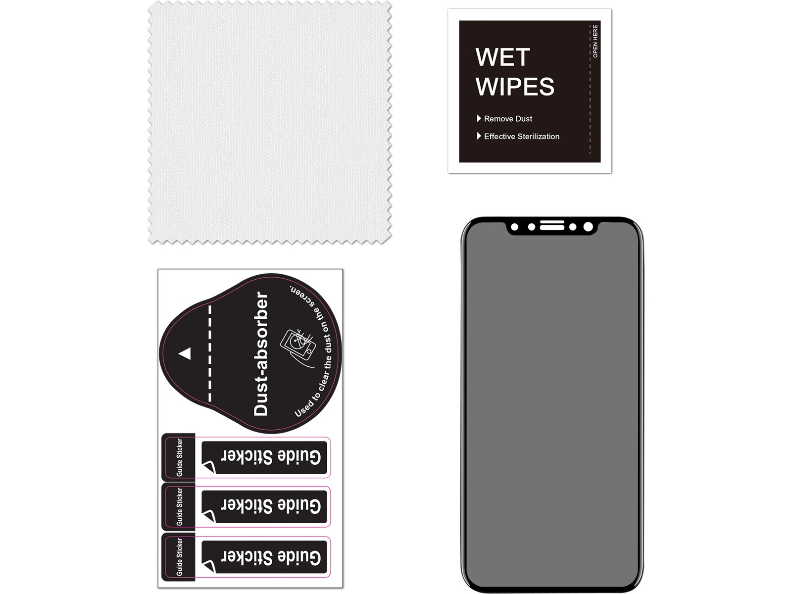 iiglo  iPhone 12 3D Privacy Skärmskydd Skärmskydd mobiltelefon