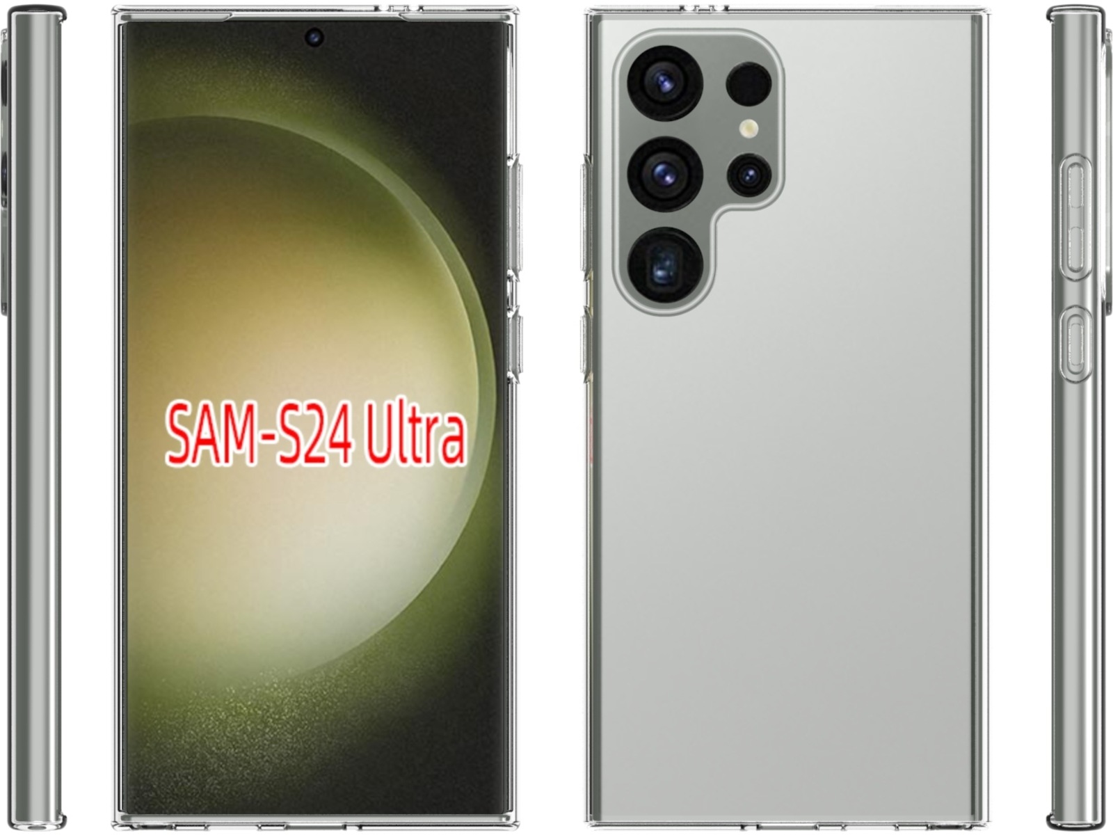 iiglo Galaxy S24 Ultra Silikonskydd (transparent) Mobilskal