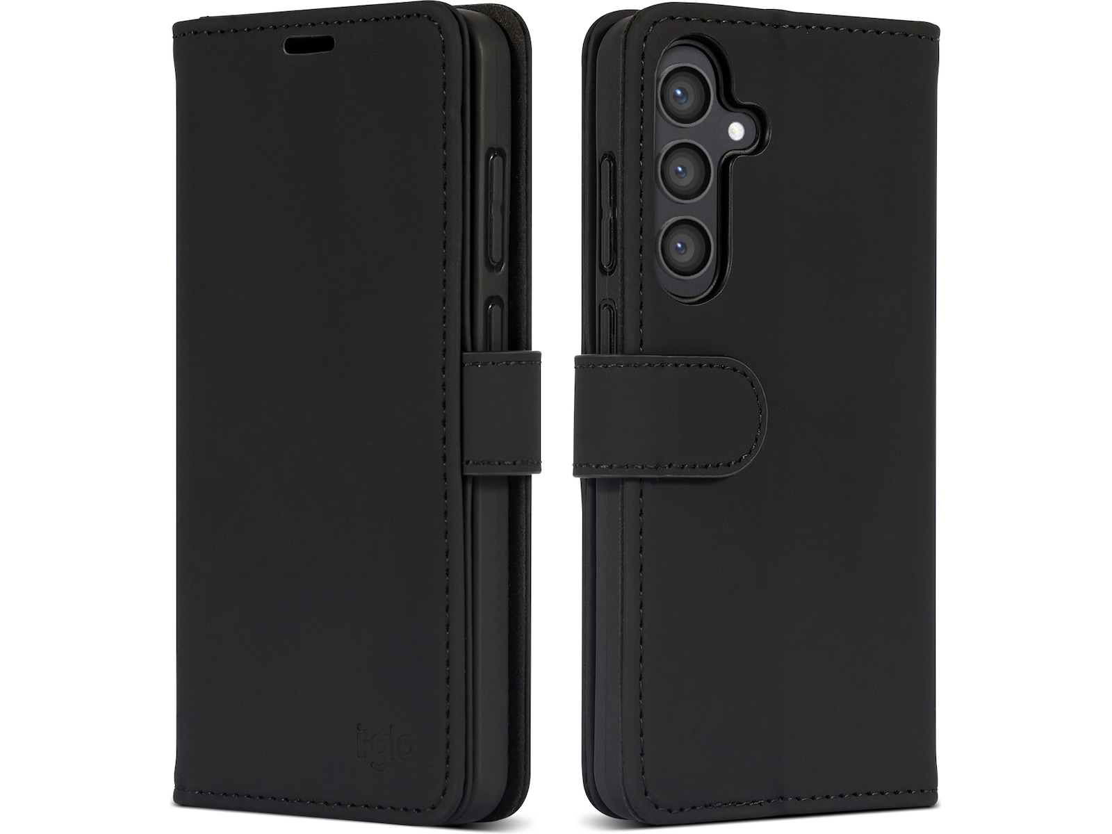 iiglo Galaxy S24+ Plånboksfodral (svart) Mobilskal