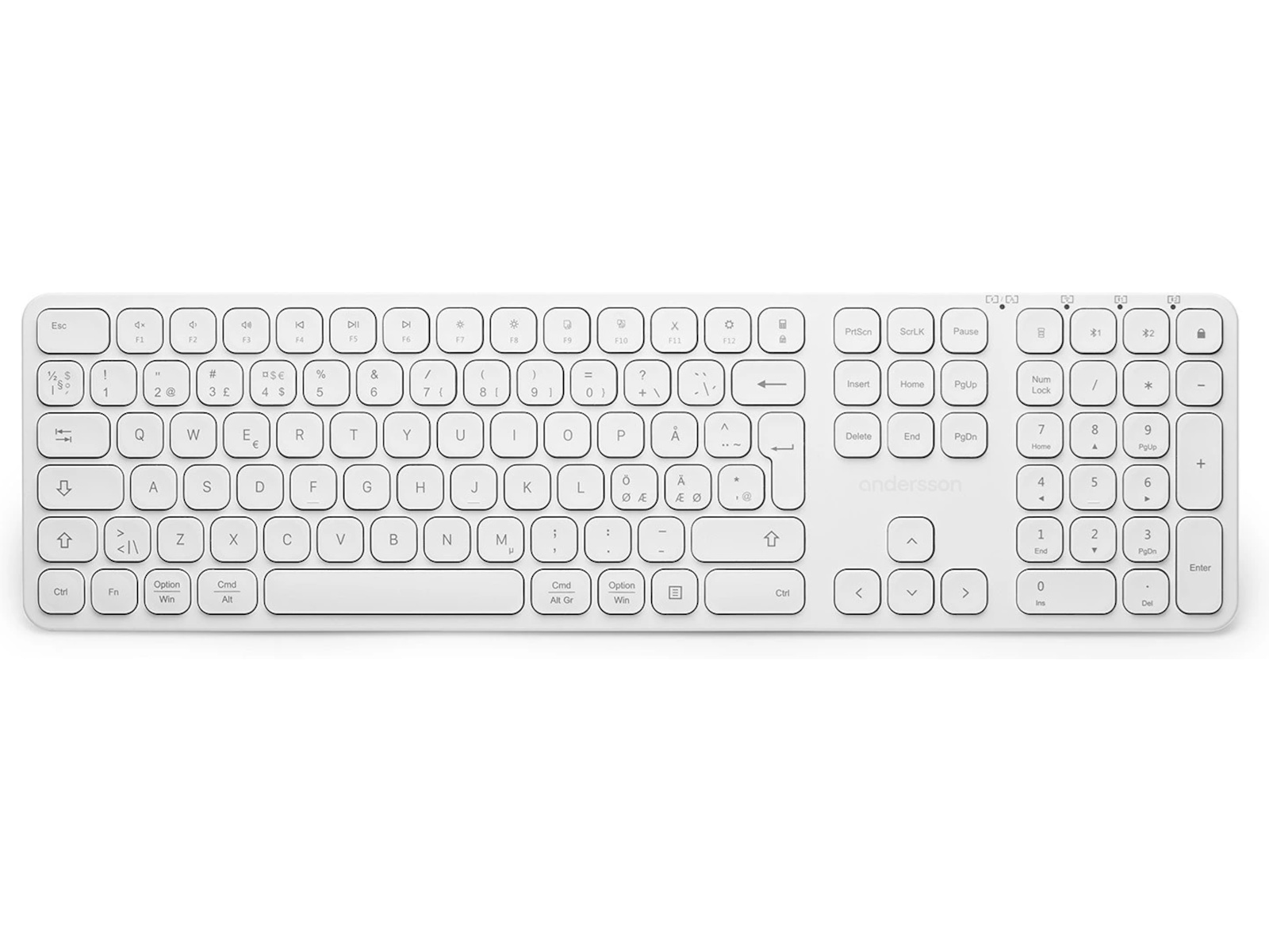 Andersson WSK-M3000 Tangentbord och mus (vit) Mus & tangentbord -combo-paket