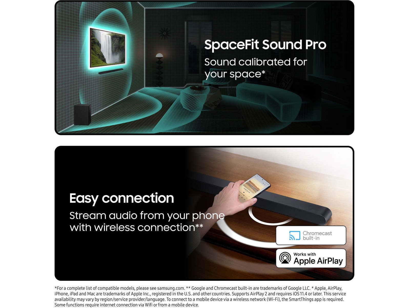 Samsung HW-S710D soundbar med subwoofer (svart) Soundbars