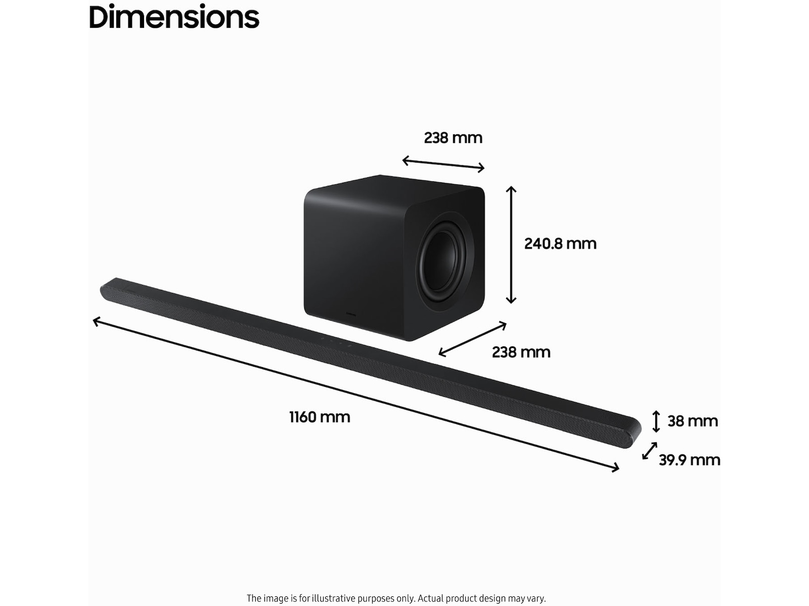 Samsung HW-S810D soundbar med subwoofer (svart) Soundbars