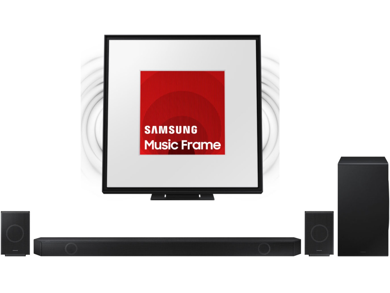 Samsung HW-Q995D soundbar med subwoofer + Samsung Music Frane Soundbars