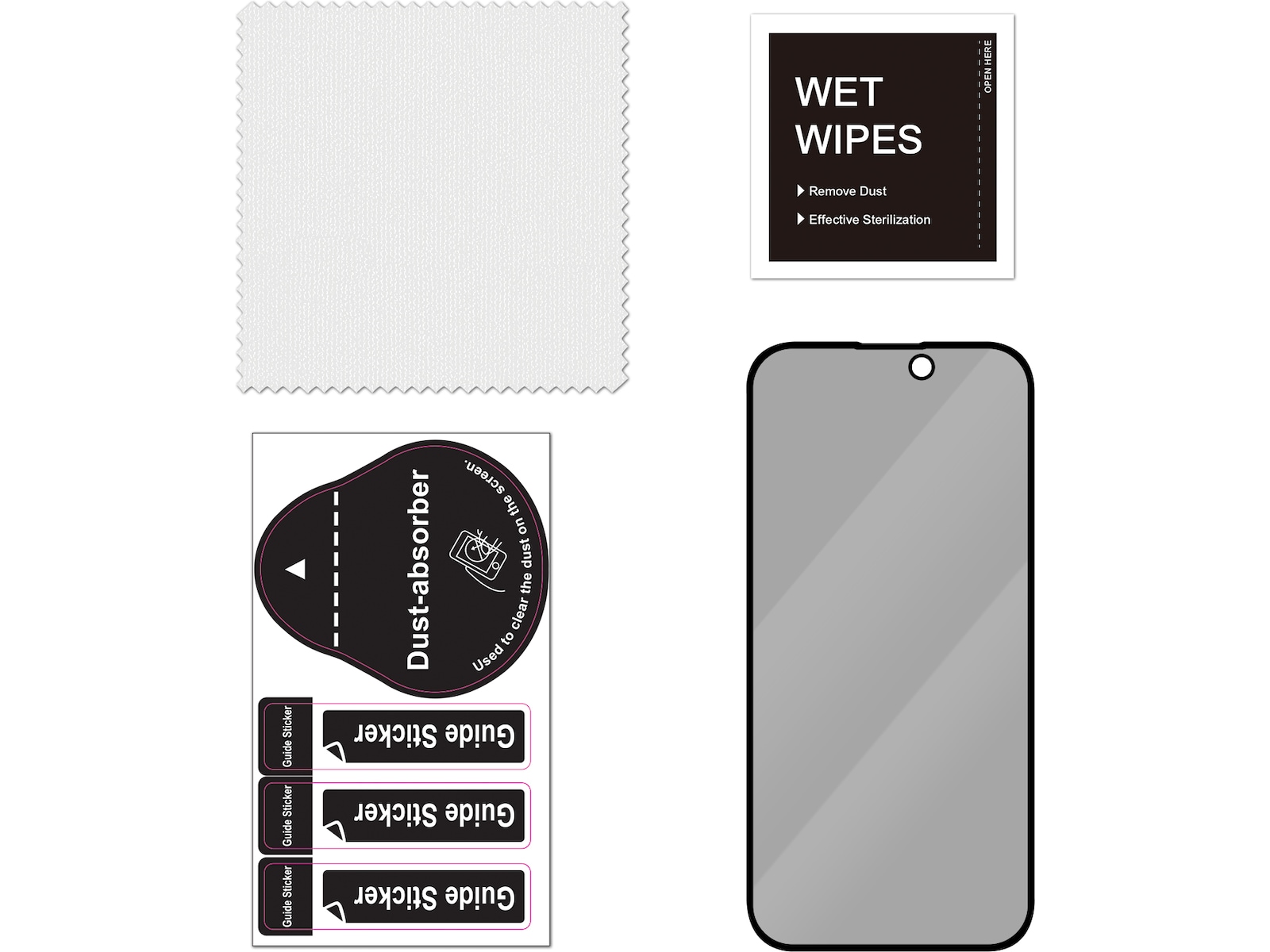 iiglo iPhone 16 / 15 / 15 Pro 3D Privacy Glass skärmskydd Skärmskydd mobiltelefon