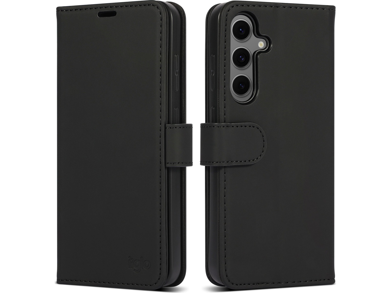 iiglo Galaxy S24 FE Plånboksfodral (svart) Mobilskal