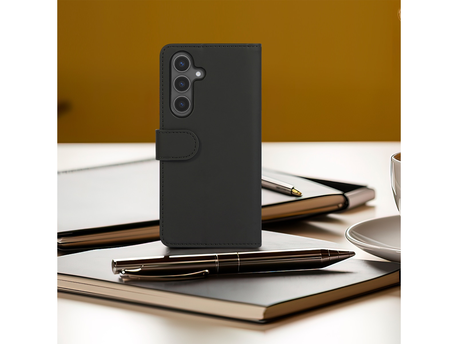 iiglo Galaxy S25+ Plånboksfodral (svart) Mobilskal